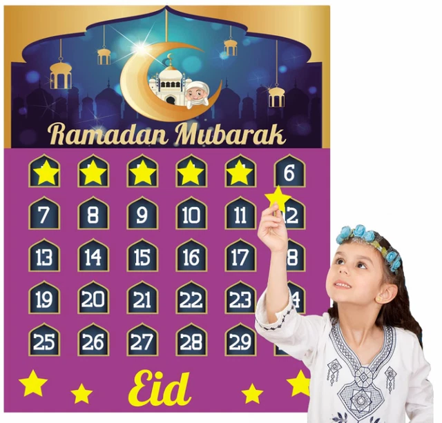 2024 RAMADAN COUNTDOWN Calendar for Kids Eid Ramadan,Poster for Home