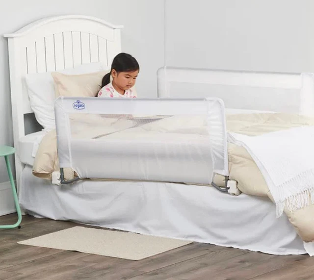 Regalo Swing Down Double Sided Bed Rail Guard, with 2 pack - 43 Inch, White