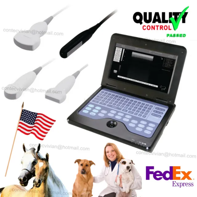 USA Fedex, VET Veterinary Ultrasound Scanner Portable Laptop Machine, Animal Use