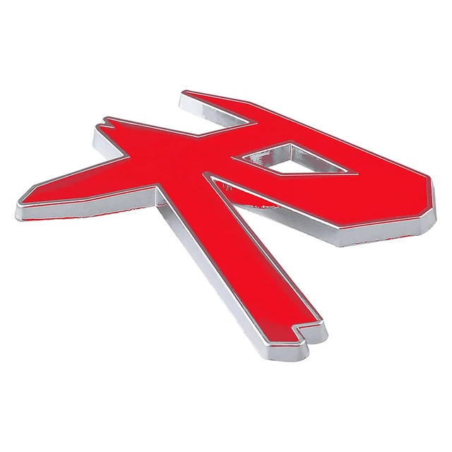 1X R LOGO emblème Type R Badge autocollant autocollant argent rouge ...