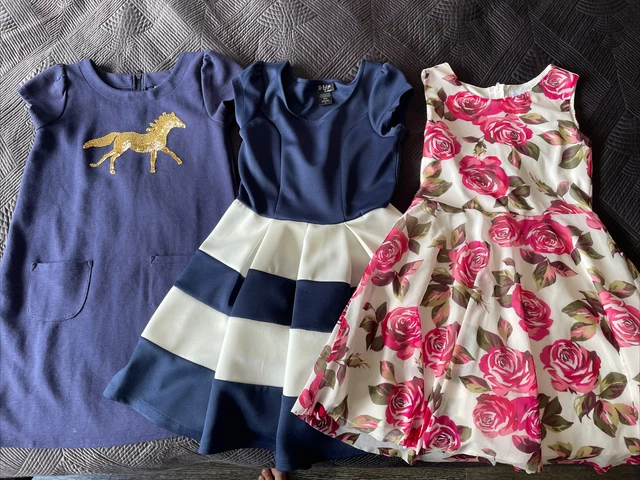 Girls Dress Bundle Age 8 Floral & Blue