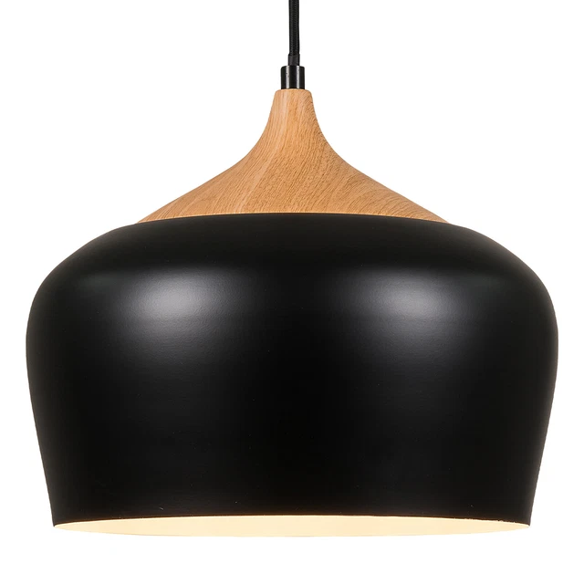 Modern 11.8x11.8 LED Home Lampshade in Sleek Black Design
