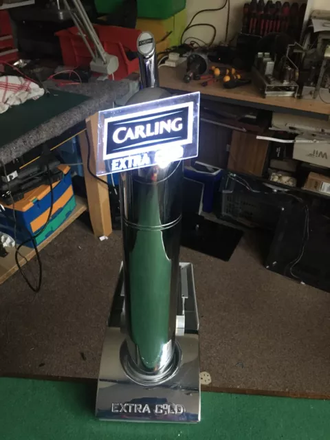 Carling Extra Cold Larger Bar top led light up  Beer Pump Pub clearance Man cave