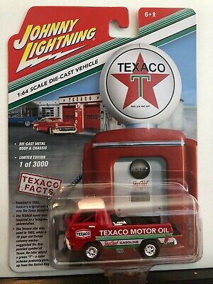 1/64 Johnny Lightning Dodge A100 Wheel Stander Pickup Truck Texaco Motor Oil Red