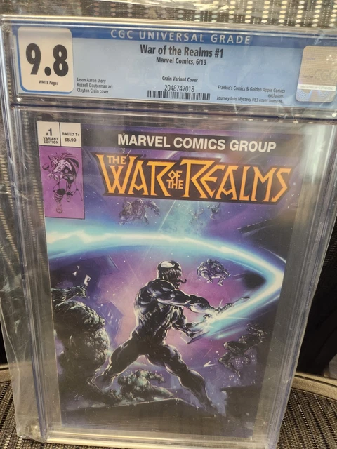 War of the Realms #1 (2019, Marvel) Clayton Crain Trade Dress Variant : CGC 9.8