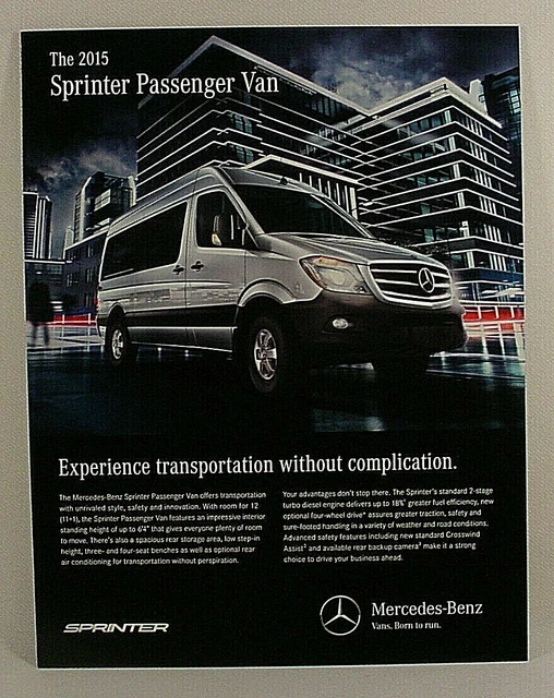 2015 Mercedes-Benz  Sprinter Passenger Van Sales Brochure - Original