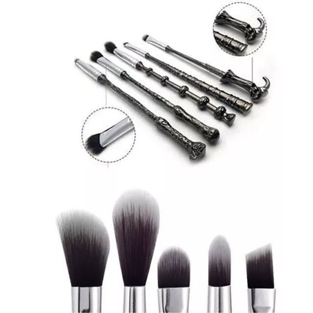 Set 5 Brochas Maquillaje Ojos Cejas Diseño Varitas Mágicas Hechicero