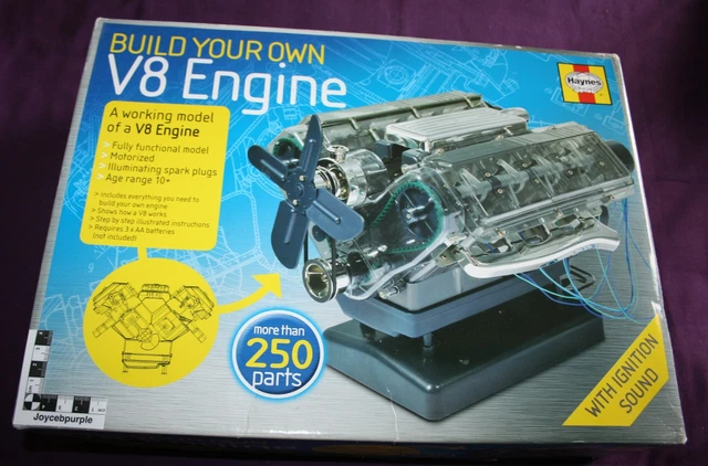 HAYNES BUILD YOUR own V8 Engine scale model kit. Motorised, light ...