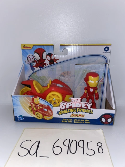 MARVEL SPIDEY & His Amazing Friends Iron Man Iron Racer Vehicle ...