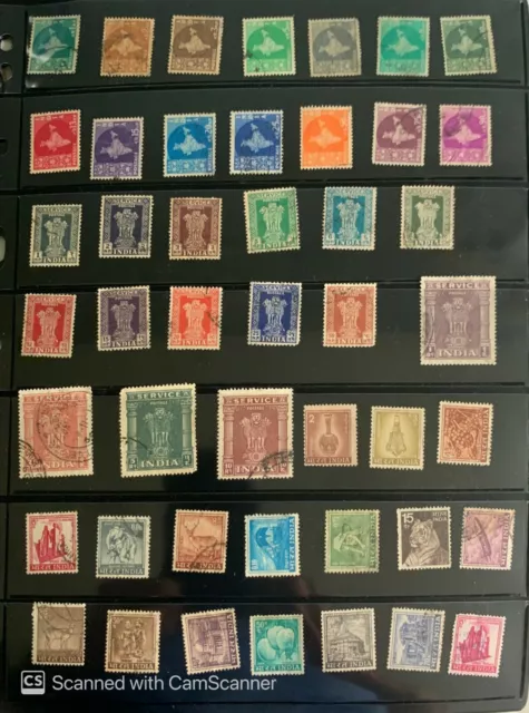 Collection of 132 Diff. stamps of India after independence issued between1957-94