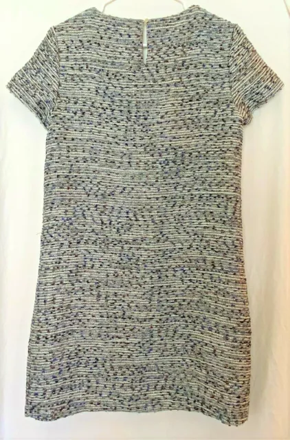 CECE Kayte Metallic Tweed Shift Dress Short Sleeve Black Size 6 3