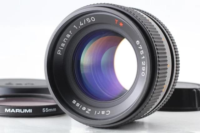 Near MINT CONTAX Carl Zeiss Planar T* 50mm f/1.4 AEJ MF Prime Lens C/Y JAPAN