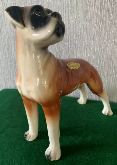 Token Pottery Dog The Boxer Made In Staffordshire England  Large Perfect 2