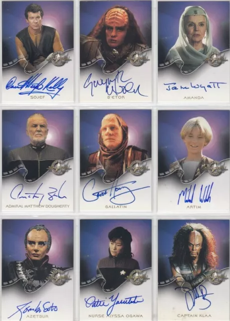 Star Trek Cinema 2000 Auto / Autograph / Redemption Card Selection Skybox