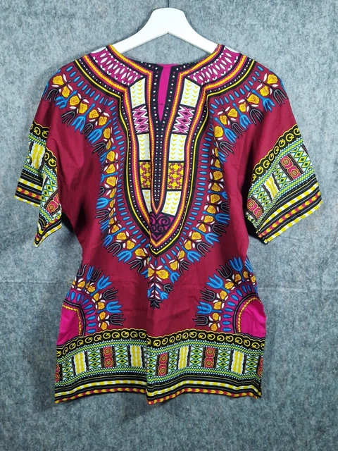 Camicia Dashiki Africana Tanzania Unisex Autentico Cotone Medio Vedi Descrizione