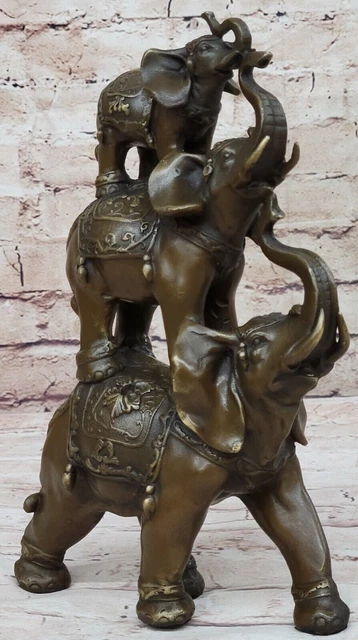 Insegna Milo Abstract 3 Famiglia Bronzo Statua Scultura Wild Animale 7 Lbs