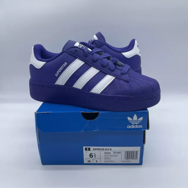 Adidas Superstar XLG Women's Size 6.5 Casual Sneakers IE0397 Purple/White NIB