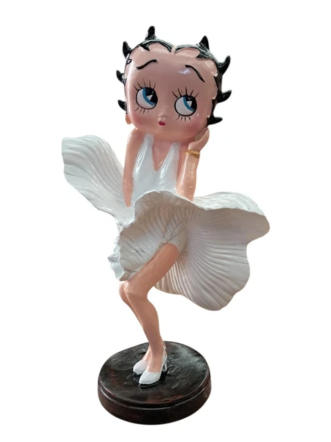 Grande Statue Betty Boop Résine Dorée - 95 Cm - Groom Habillé Or - Décoration