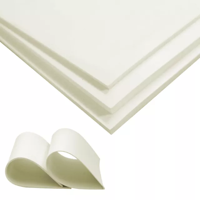 OFF WHITE Food Grade Solid Rubber Sheet Sheeting Matts VARIOUS THICKNESS & SIZES