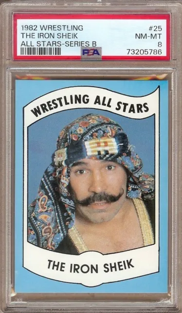 1982 Wrestling All Stars Series B The Iron Sheik #25 Psa 8!!