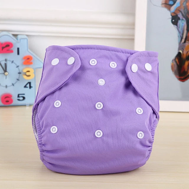 Baby Washable Cloth Diaper Nappies Reusable Adjustable 10pc/5 Diapers & 5INSERTS 7