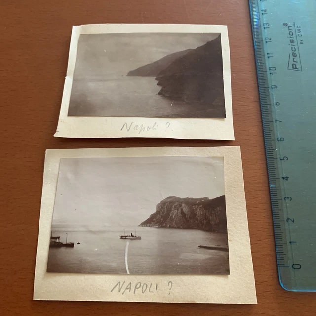 NAPOLI   1900-1910 2  Foto Albumina originale Baia Baja