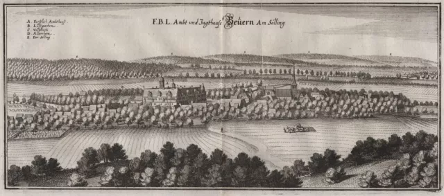 Bevern / LK Holzminden Niedersachsen - Kupferstich Merian 1650