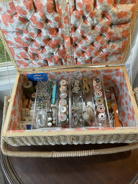 Vintage Large Dritz Sewing Basket FULL OF GOODIES! Vintage Large Dritz Sewing Basket FULL OF GOODIES!