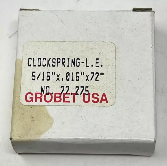 NOS Clock Mainspring 5/16" x .016" x 72" NEW Loop End  (8567)