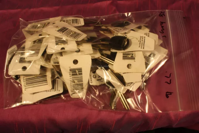 Lot of 38 AXXESS + BLACK Cassette #10R KEY BLANKS. Nickel plated Brass.