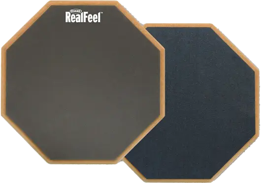 Evans Real Feel Drum Practice Pads with choice of 6" 7" and 12" sizes and types