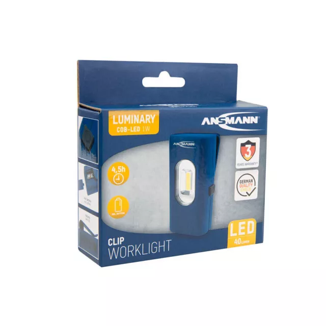 ANSMANN WL30B LED Werkstattlampe blau 8,5 cm Lampe Taschenlampe