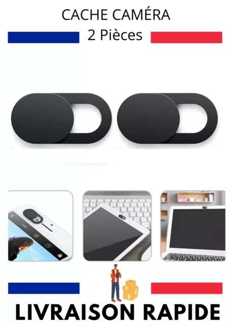 Lot 2 Cache webcam caméra protection privée anti-espion smartphone ordinateur