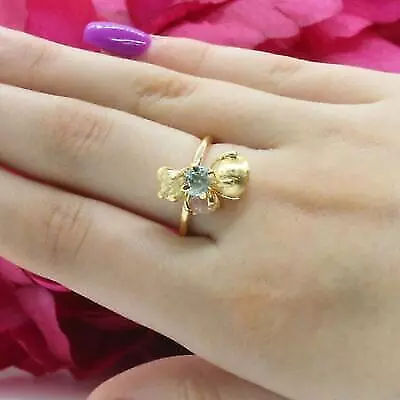 Nanis Bonbon Multi-Gemstone Ring 18K Yellow Gold Quartz Blue Topaz Citrine 5.75 2