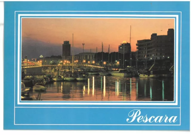 BR1571 Pescara Porto Canale crepuscolo Non viaggiata