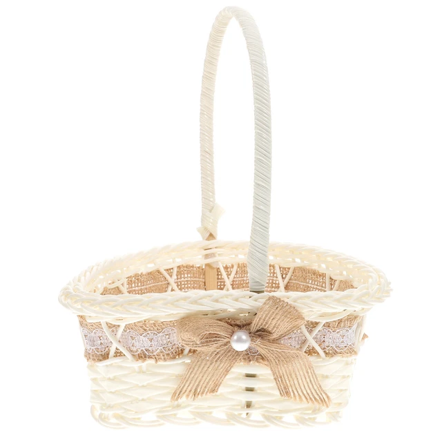 Cesto di fiori per matrimonio lino sacco busket iuta cesto regalo caramelle