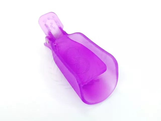 10 pièces de clips de vernis réutilisables gel acrylique UV nail art en violet 2