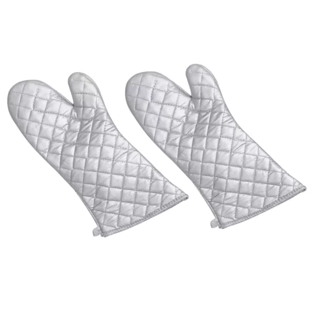 1 paire de gants de four, gants de cuisson résistants à la chaleur, gants  antidérapants en silicone et coton, gants de cuisine extra longs pour  cuisiner, griller, cuire au four (gris) 