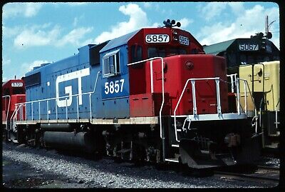Original Rail Slide - GTW Grand Trunk Western 5857 Dolton IL 5-27-1991