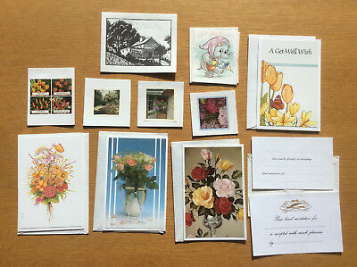 Vintage 1970s Greetings Cards, Gift Tags, Inviration Acceptance Cards, Floral