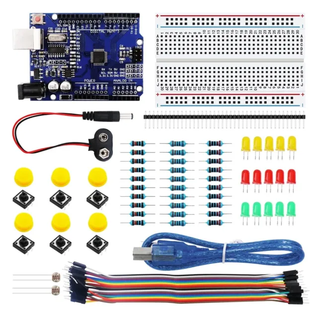 Starter KIT per ARDUINO UNO - Atmega328 | Componenti essenziali, livello base