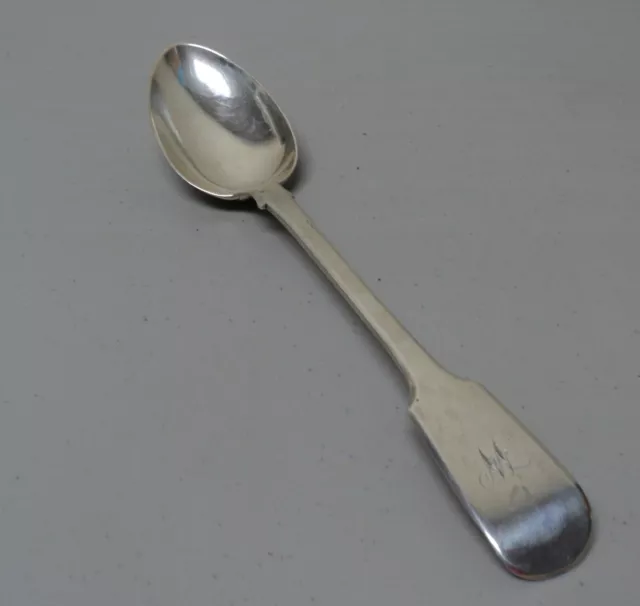 English Sterling Silver Fiddle Back Stuffing Spoon, c. 1837