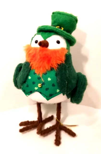 Target Spritz Goldy 2019 St. Patrick's Day Felt Bird Green Top Hat Vest Coat