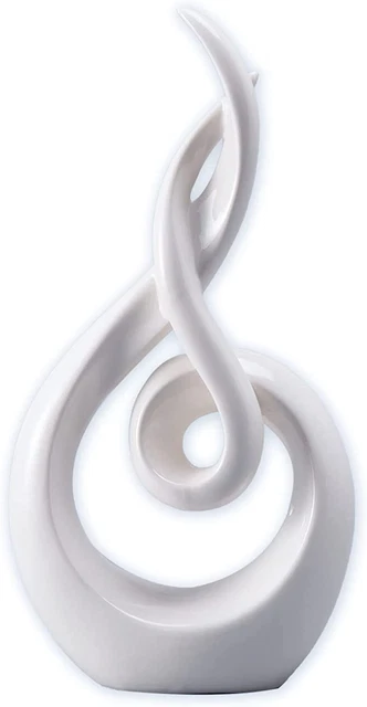 Modern Abstract Art Table Decoration - Ceramic Statue Modern White Ornaments for