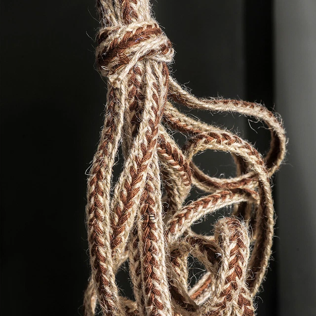 2M Hágalo usted mismo Dos Tonos Trenza de Lino Cuerda Cuerda Tejidos Disfraz Artesanía Costura Decoración