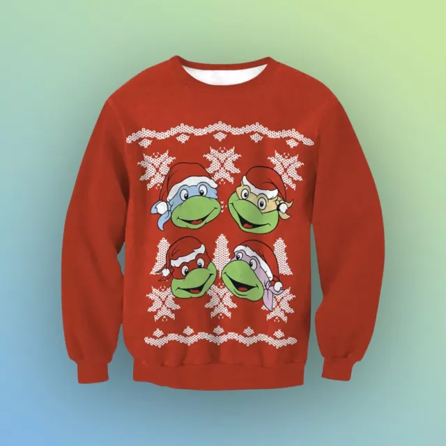 Get Festive With The Heroes In A Half-Shell: NinjaTurtles Ugly Christmas Sweater