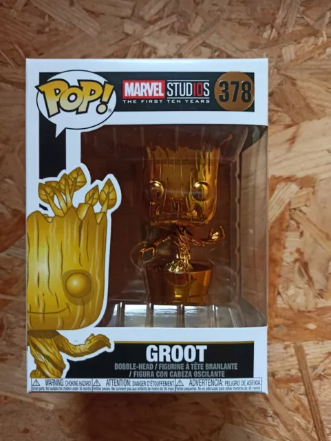 Figurine Pop Groot Gold (Marvel) #378 pas cher