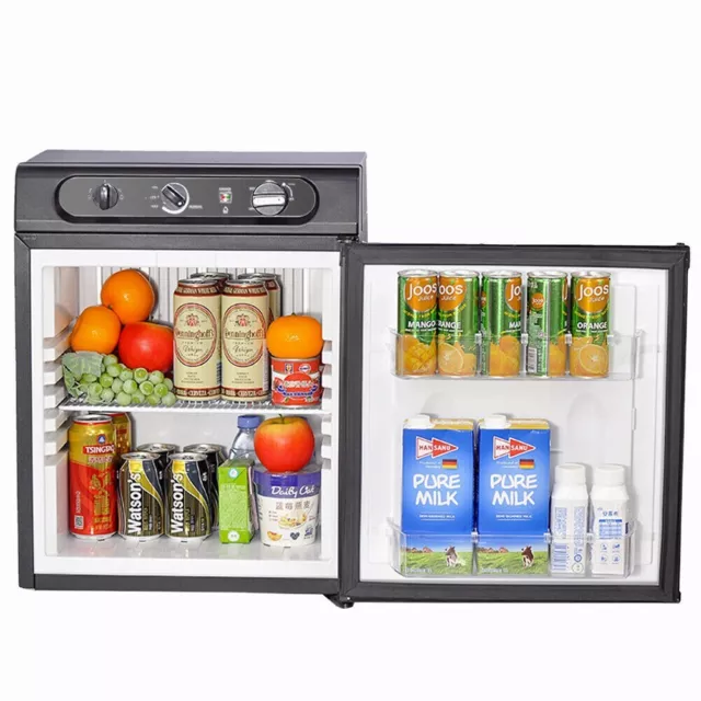 SMAD 1.4 Cu Ft Propane Gas Fridge 110V/12V/LPG 3-Way Compact Cooler Camper Van