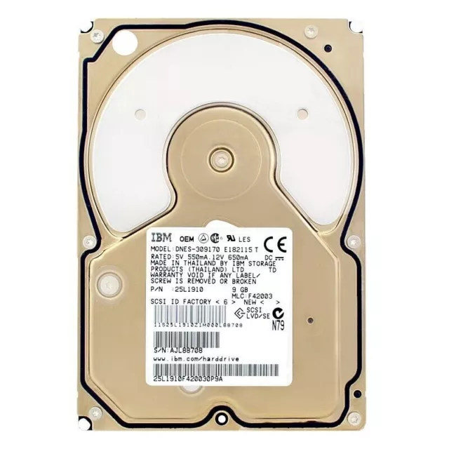 Ibm Dnes-309170 9Gb 7.2K Rpm 68-Pin 25L1910