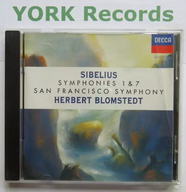 SIBELIUS - Symphonies No 1 & 7 BLOMSTEDT San Francisco Symphony Or - Ex CD Decca